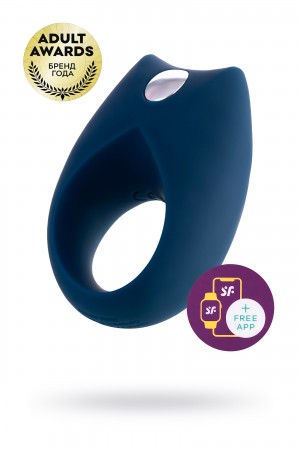 Эрекционное кольцо satisfyer royal one с возможностью управления через приложение синее