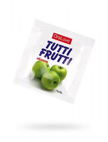 Съедобная гель-смазка tutti-frutti со вкусом яблока 4 г