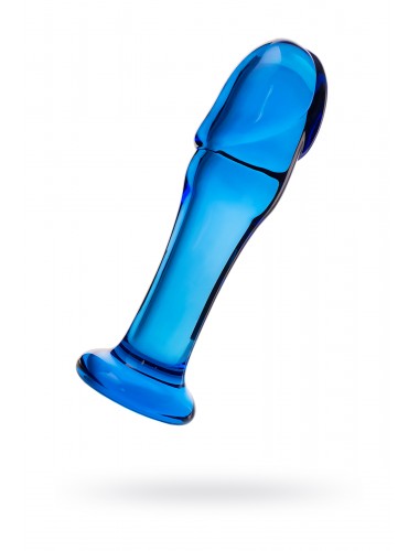 Фаллоимитатор анальный стеклянный синий 13,5 см