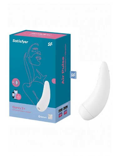 Вакуумно-волновой стимулятор satisfyer curvy 2+ с возможностью управления через приложение белый