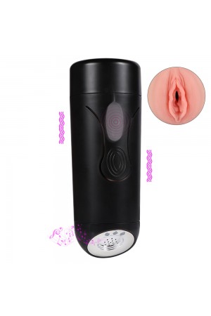 Вибромастурбатор вагина в колбе с голосовым сопровождением 10 режимов 23 см