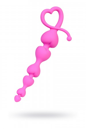 Анальная цепочка todo by toyfa sweety силикон розовая 18,5 см
