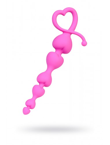 Анальная цепочка todo by toyfa sweety силикон розовая 18,5 см