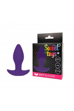 Анальная втулка sweet toys с вибрацией фиолетовая 8,5 см