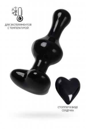 Анальная втулка sexus glass черная 9,8 см