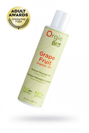 Органическое масло для массажа orgie bio grapefruit с ароматом грейпфрута 100 мл