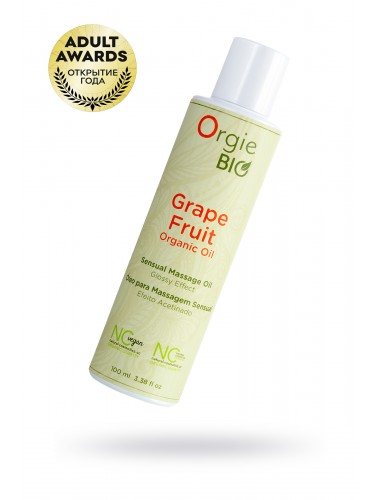 Органическое масло для массажа orgie bio grapefruit с ароматом грейпфрута 100 мл