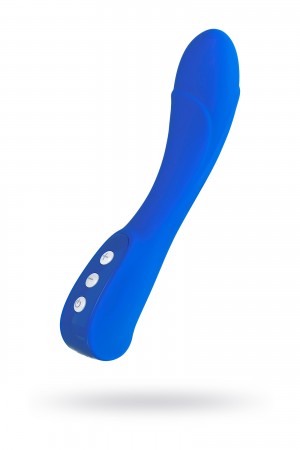 Нереалистичный вибратор leroina blury 10 режимов синий 18,5 см
