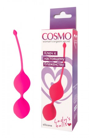 Вагинальные шарики cosmo розовые 20 см