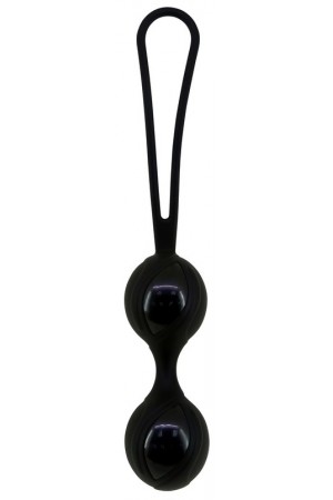 Вагинальные шарики seven creations силиконовые черные 3,5 см