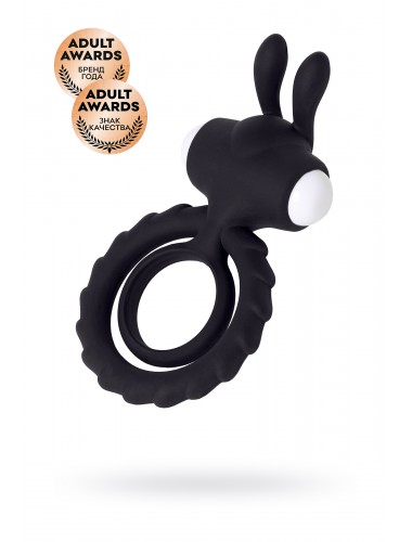 Эрекционное кольцо на пенис bad bunny чёрное 9 см