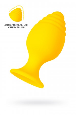 Анальная втулка todo by toyfa желтая 7,5 см