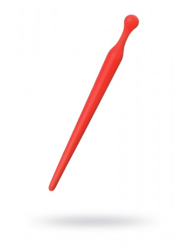 Уретральный плаг силиконовый красный 8 см