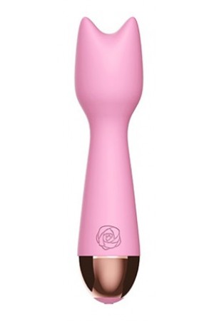 Минивибратор перезаряжаемый kitty 10 режимов розовый 14 см 