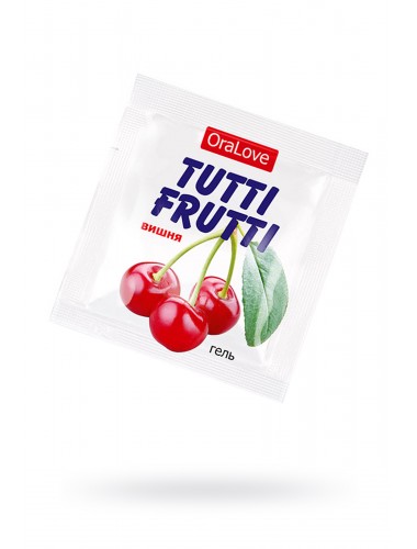 Съедобная гель-смазка tutti-frutti со вкусом вишни 4 г