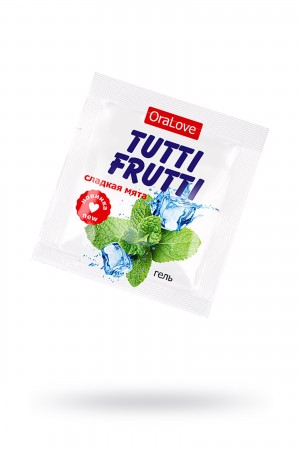 Съедобная гель-смазка tutti-frutti сладкая мята 4г 