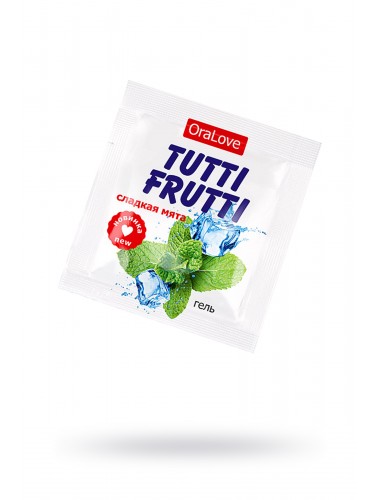 Съедобная гель-смазка tutti-frutti сладкая мята 4г