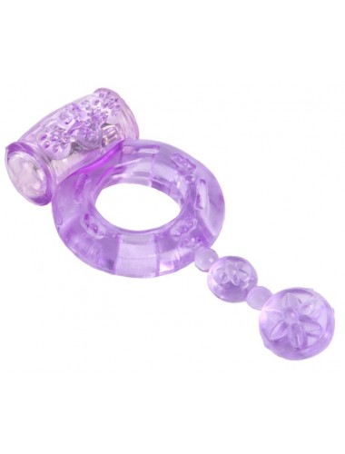 Виброкольцо с хвостиком фиолетовое