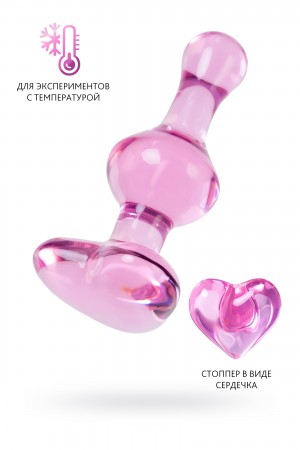 Анальная втулка sexus glass розовая 9,8 см