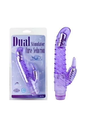 Вибратор dual stimulator curve seduction фиолетовый 18,5 см