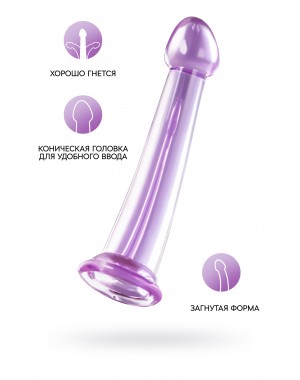 Нереалистичный фаллоимитатор jelly dildo фиолетовый 18 см