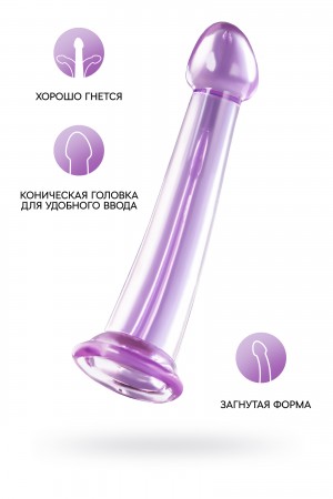 Нереалистичный фаллоимитатор jelly dildo фиолетовый 18 см
