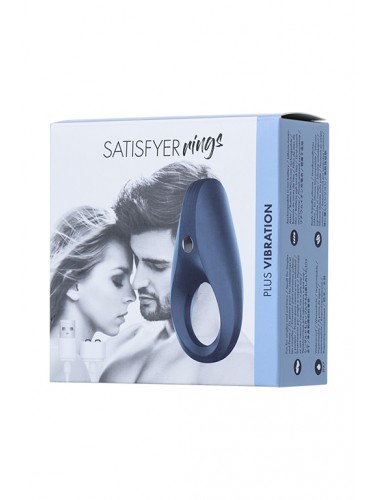 Эрекционное кольцо на пенис satisfyer rings синее 7,5 см