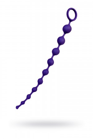 Анальная цепочка todo by toyfa grape силикон фиолетовая 35 см 