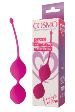 Вагинальные шарики cosmo фиолетовые 20 см