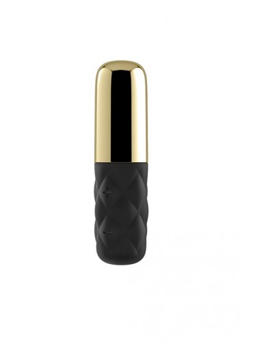 Вибромассажер satisfyer mini lovely honey  черный золото 11,4 см
