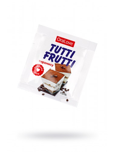 Съедобная гель-смазка tutti-frutti со вкусом тирамису 4г