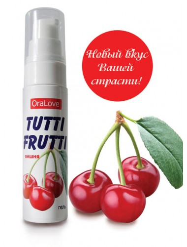 Съедобная гель-смазка tutti-frutti вишня 30 г