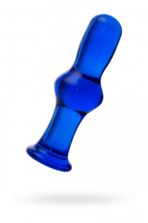 Анальная втулка стеклянная синяя 13 см