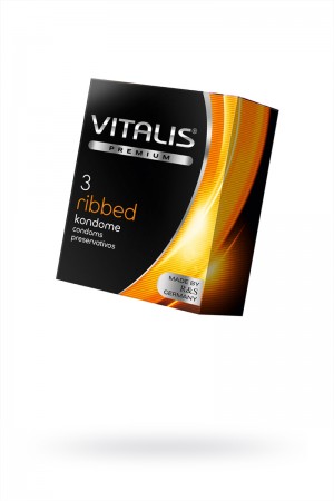 Презервативы ''vitalis'' premium ribbed №3