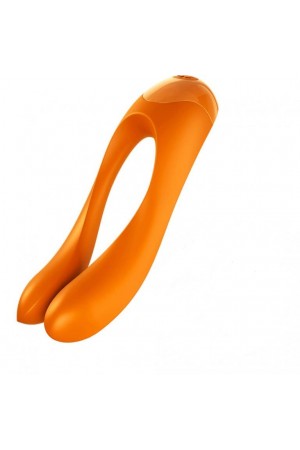 Вибромассажер satisfyer для пар candy cane оранжевый 11 см (блистер)