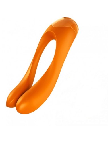 Вибромассажер satisfyer для пар candy cane оранжевый 11 см (блистер)