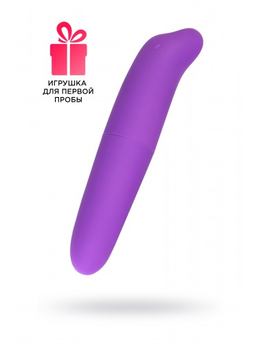 Вибратор штучки-дрючки из силикона фиолетовый 12 см