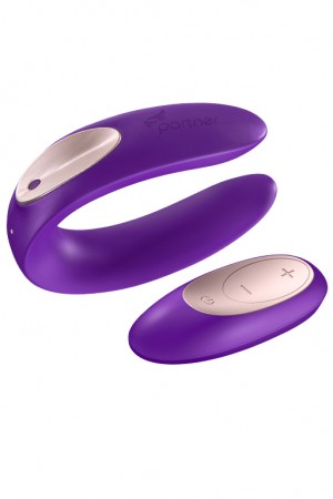 Многофункциональный стимулятор для пар satisfyer partner toy plus remote фиолетовый