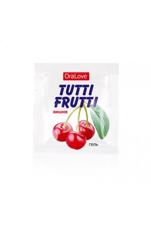 Съедобная гель-смазка tutti-frutti со вкусом вишни 4 г