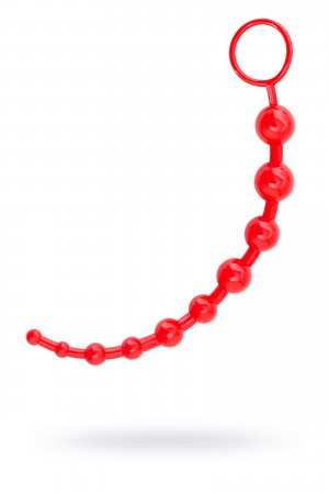 Анальная цепочка красная 25 см