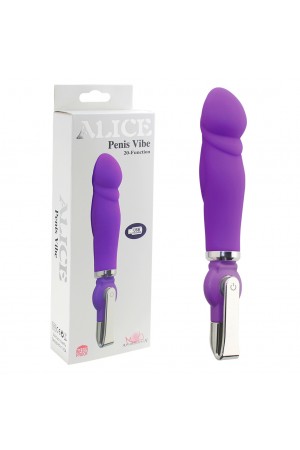 Вибратор alice penis vibe 20 режимов фиолетовый
