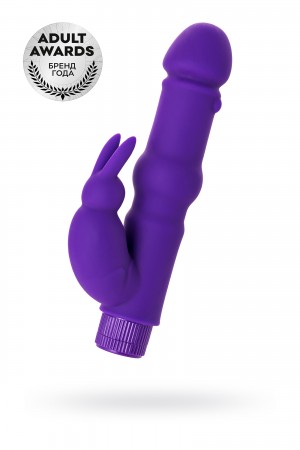 Вибратор с клиторальным стимулятором a-toys фиолетовый 18 см