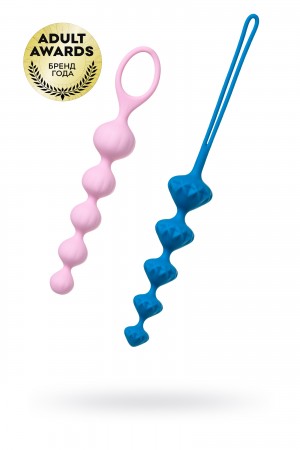 Набор анальных цепочек satisfyer beads силикон разноцветный