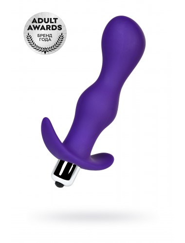 Анальная пробка с вибрацией a-toys фиолетовая 14 см
