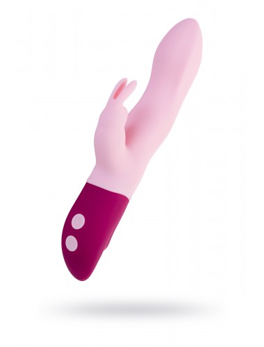 Нереалистичный вибратор hello rabbit розовый 24,5 см