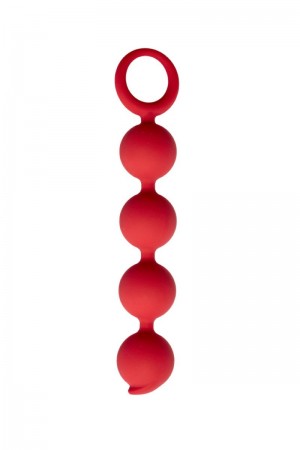 Анальная цепочка appulse бордовый 15 см