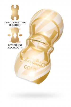 Мастурбатор нереалистичный mensmax smart gear gold белый 15 см
