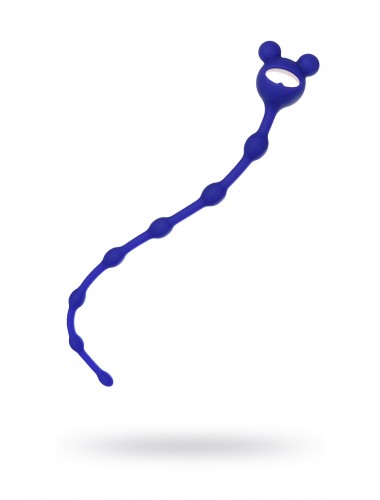Анальная цепочка todo by toyfa froggy силикон синяя 27,4 см
