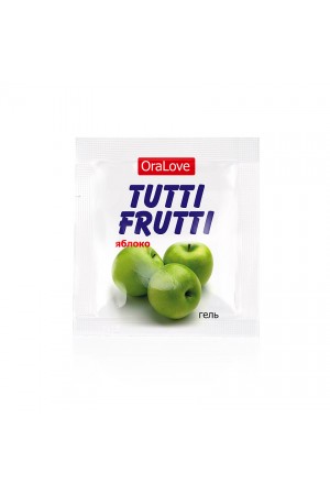 Съедобная гель-смазка tutti-frutti со вкусом яблока 4 г