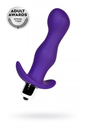 Анальная пробка с вибрацией a-toys фиолетовая 12,9 см